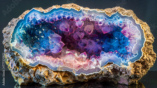 Vivid crystal formations, a close-up on the sparkling beauty of mineral diversity