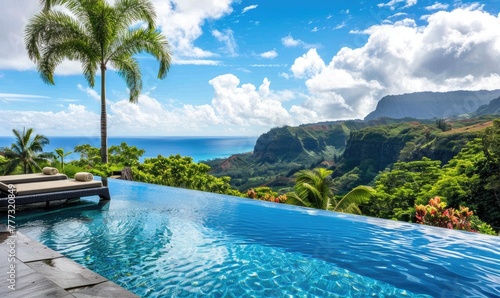 Infinity pool in luxury hot...