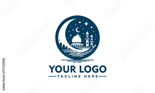 Ramadhan Illustration vector logo design Ied al fitri Vintage Ramadhan kareem logo vector for Ied day