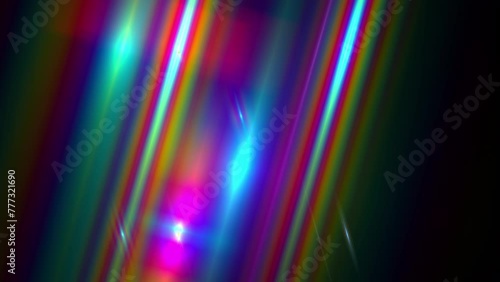 Abstract animated rainbow background, shimmering particles, glowing rays, light rays wave trails. Esotericism, mysticism, magic, sacred knowledge. loop