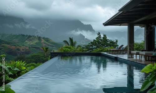 Infinity pool in luxury hot...