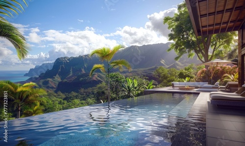 Infinity pool in luxury hot...