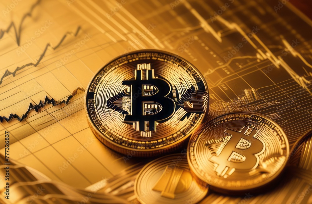 Close-up of single gold Bitcoin coin on yellow background. Crypto currency banner with copy space from the right and left side. Bitcoin coin with space for text on yellow background Close-up of single gold Bitcoin coin on yellow background. Crypto currency banner with copy space from the right and left side. Bitcoin coin with space for text on yellow background