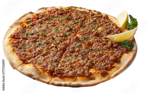 Lahmacun for Gourmet Dining On Transparent Background.