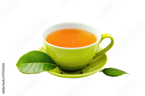 cup of tea with leaves