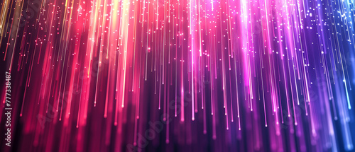 A colorful, multi-colored, and long strip of light with a purple and pink hue