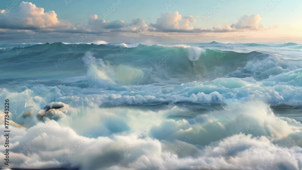 Seascape with beautiful waves Seascape with beautiful waves