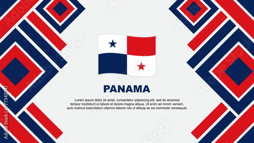 Wallpaper Mural Panama Flag Abstract Background Design Template. Panama Independence Day Banner Wallpaper Vector Illustration. Panama Torontodigital.ca