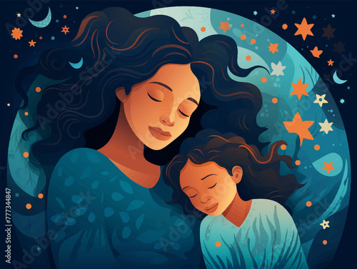 International happy mother's day vector illustration