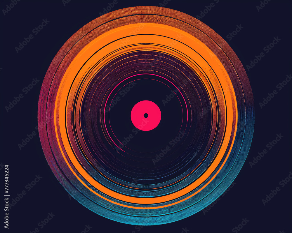 Graphic Element of vinyl record Graphic Element of vinyl record