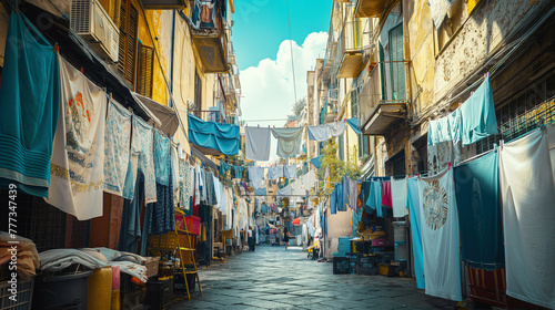 Laundry day in Naples, Italy. photo
