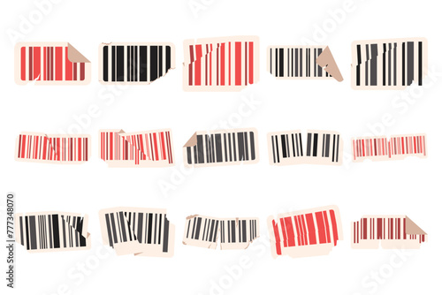 Barcode Sticker Torn Set