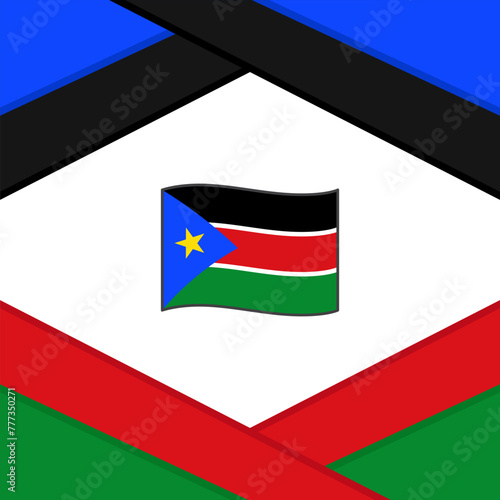 South Sudan Flag Abstract Background Design Template. South Sudan Independence Day Banner Social Media Post. South Sudan Template