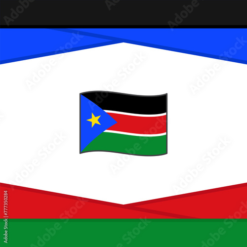 South Sudan Flag Abstract Background Design Template. South Sudan Independence Day Banner Social Media Post. South Sudan Vector