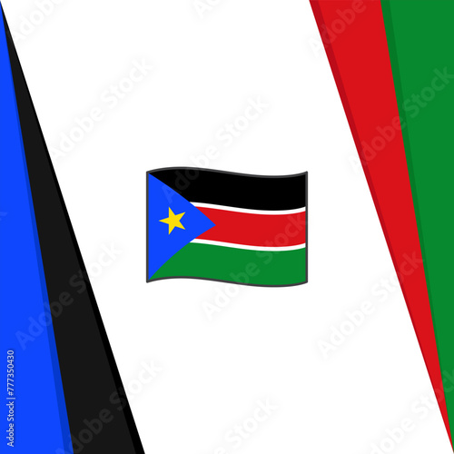 South Sudan Flag Abstract Background Design Template. South Sudan Independence Day Banner Social Media Post. South Sudan Flag