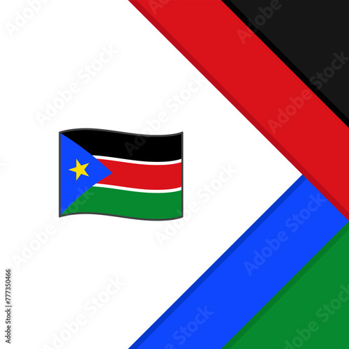 South Sudan Flag Abstract Background Design Template. South Sudan Independence Day Banner Social Media Post. South Sudan Cartoon