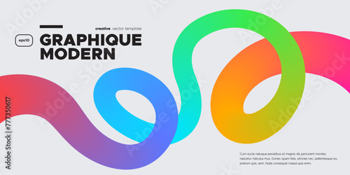 Wavy shape with Colorful Gradient. Vector illustration. © plasteed