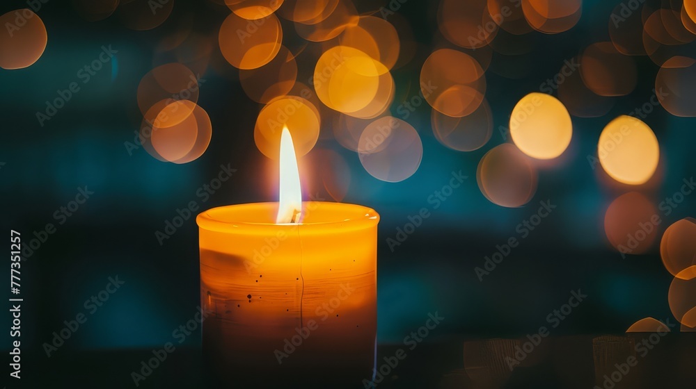 A candle flickering in the darkness, representing the hope that illuminates even the darkest of times.