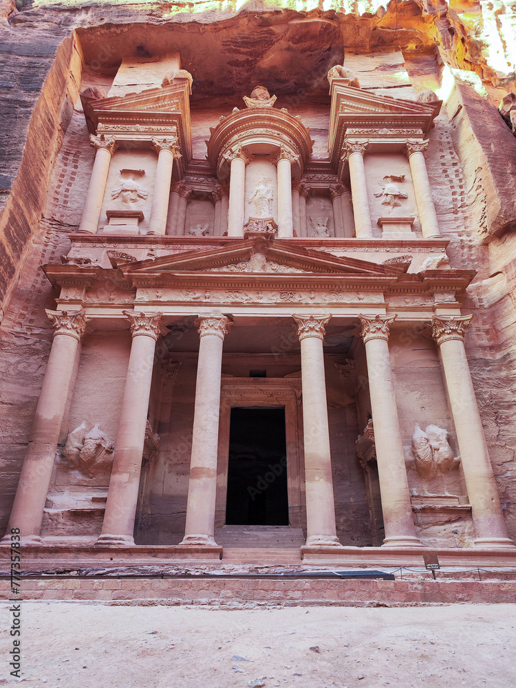 View at the Treasury at Petra in Jordan