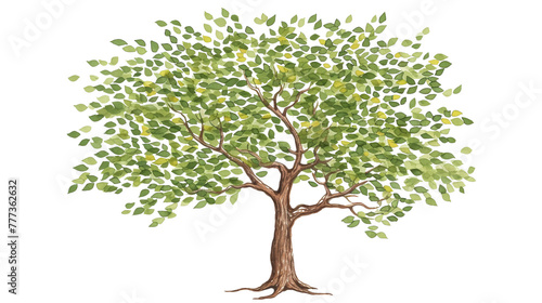 Mulberry Tree remove background tree, watercolor, isolated white background