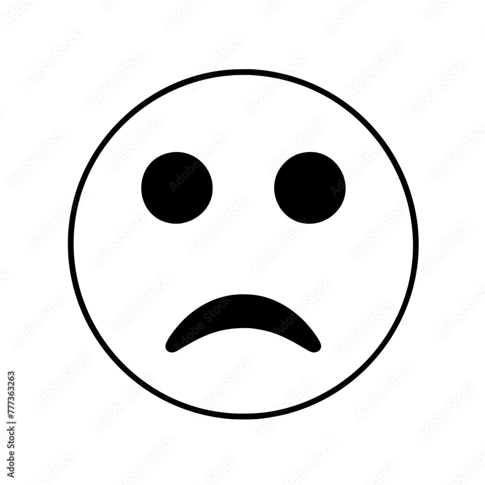 Sad Face sign symbol element vector graphic icon clipart illustration on a Transparent Background Sad Face sign symbol element vector graphic icon clipart illustration on a Transparent Background