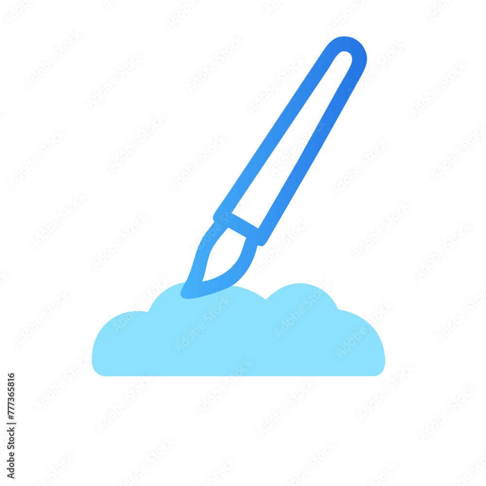 Paintbrush icon vector silhouette drawing Art, creativity, Artist symbol illustration on a Transparent Background Paintbrush icon vector silhouette drawing Art, creativity, Artist symbol illustration on a Transparent Background