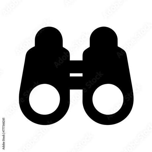 Binoculars icon vector silhouette drawing space, field glasses symbol illustration on a Transparent Background