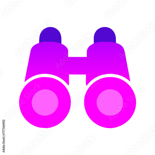 Binoculars icon vector silhouette drawing space, field glasses symbol illustration on a Transparent Background