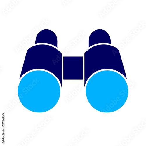 Binoculars icon vector silhouette drawing space, field glasses symbol illustration on a Transparent Background