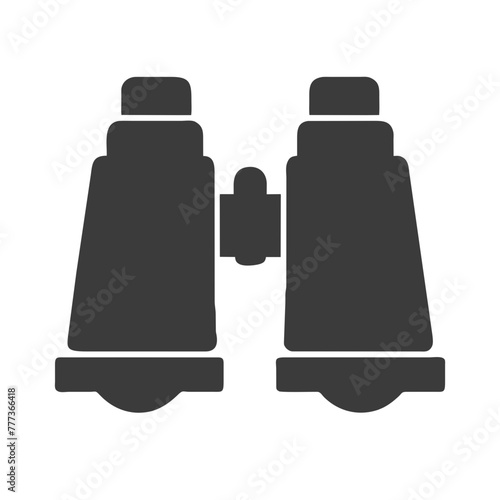 Binoculars icon vector silhouette drawing space, field glasses symbol illustration on a Transparent Background