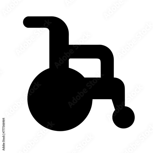 Wheelchair icon vector silhouette drawing handicapped access sign Accessibility symbol illustration on a Transparent Background