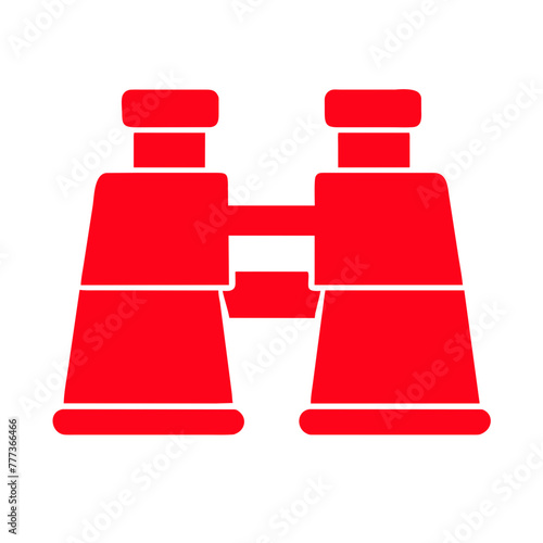 Binoculars icon vector silhouette drawing space, field glasses symbol illustration on a Transparent Background
