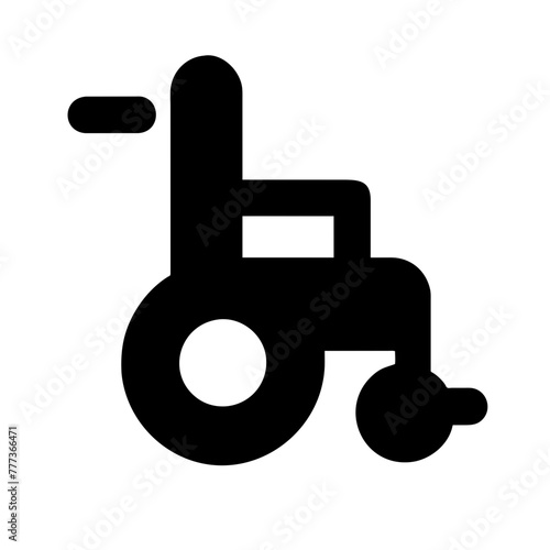 Wheelchair icon vector silhouette drawing handicapped access sign Accessibility symbol illustration on a Transparent Background