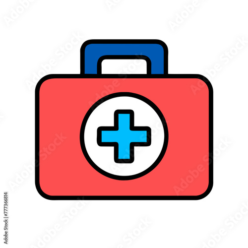 First aid kit icon vector silhouette drawing medical hospital doctor Patient cross safety symbol illustration on a Transparent Background