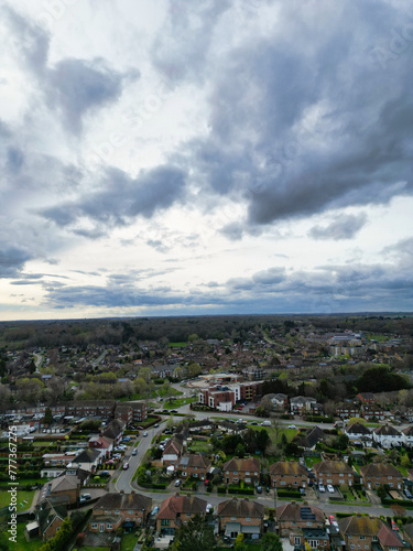 Aerial View of Denham Green Town London, Uxbridge, England. United Kingdom. April 3rd, 2024