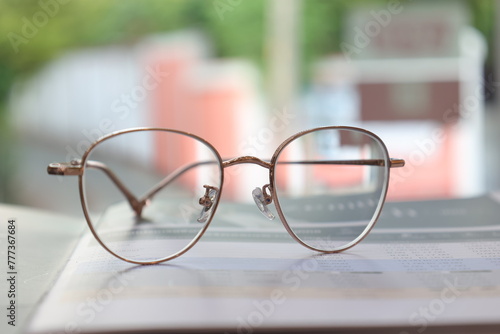 glasses on table 