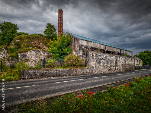 Abandoned dilapidated factory photo