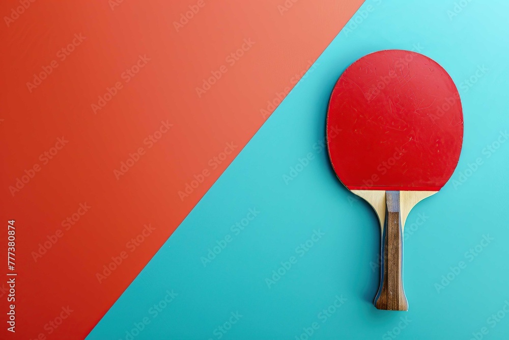 table tennis racket on colored background table tennis racket on colored background
