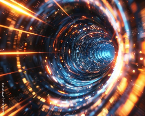 The wormhole opens, a shortcut through space and time
