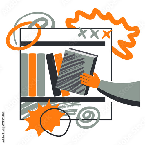Person taking the book - self-studying motivation