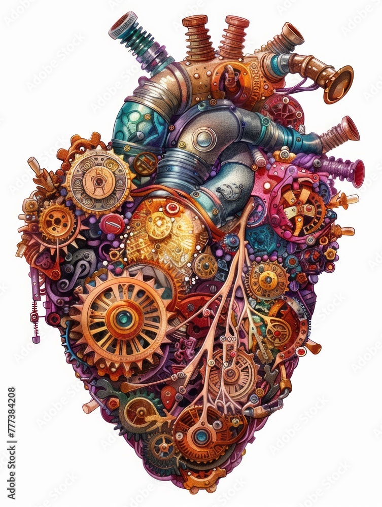 Colorful Steampunk Heart Colorful Steampunk Heart