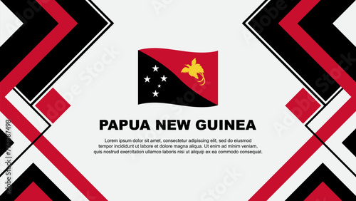 Free Download Papua New Guinea Flag Abstract Background Design Template. Papua New Guinea Independence Day Banner Wallpaper Vector Illustration. Papua New Guinea Banner - GFXLoad