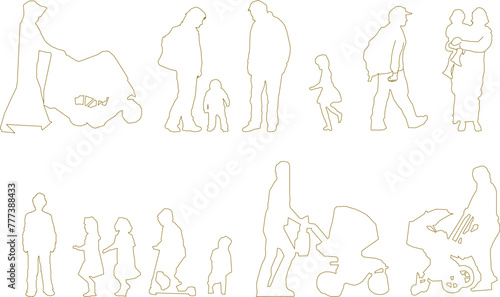 vector design sketch illustration, silhouette image of a person doing an activity for completeness of the image