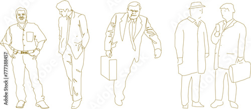 vector design sketch illustration, silhouette image of an office worker doing activities for completeness of the image