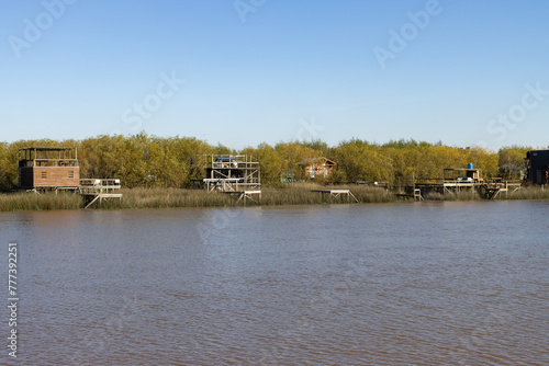Homes and Beautiful Buildings along the Water in Tigre Argentina