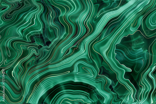 A green and gold patterned stone with a lot of lines