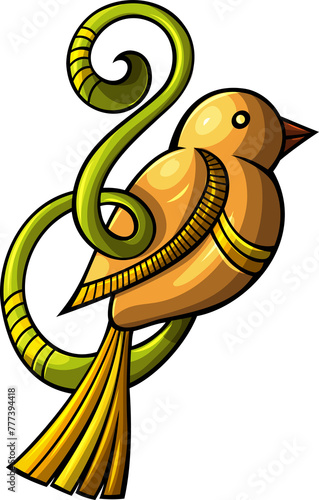 Cute bird funny cartoon clipart illustration (ID: 777394418)