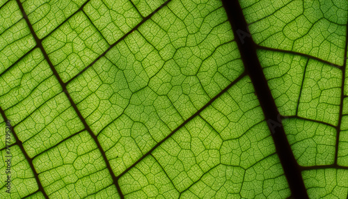 Macro Perspective: Grid Patterns on a Leaf photo