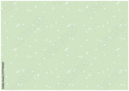 三角と点のシームレスな背景（グリーン）