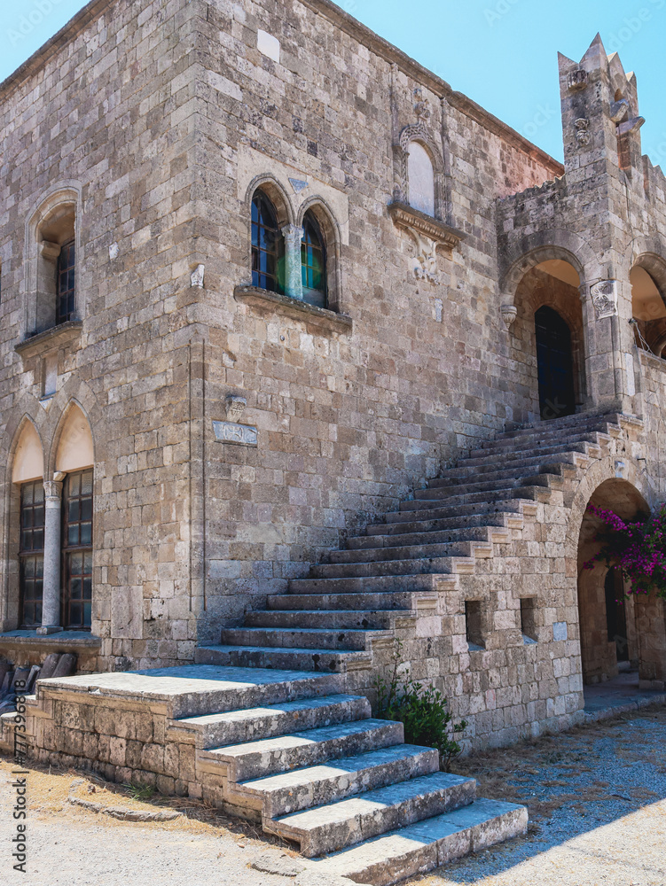 Beautiful view of the steps of the Church of the Virgin on Mount Filerimos.